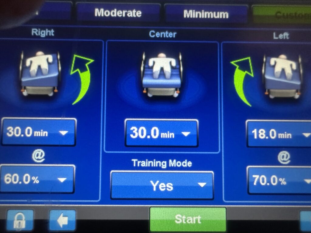 Hill Rom Progressa Mattress Features for lateral rotation